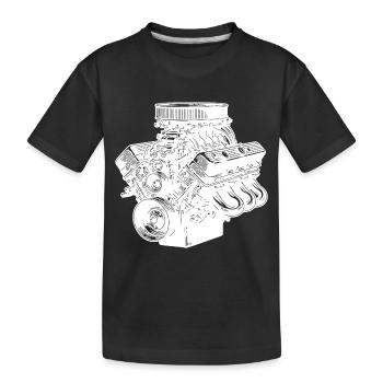 Moteur de cylindrée de cylindre de bloc moteur de cylindre de ventilateur mécanique - T-shirt bio Premium Enfant - noir - Devant