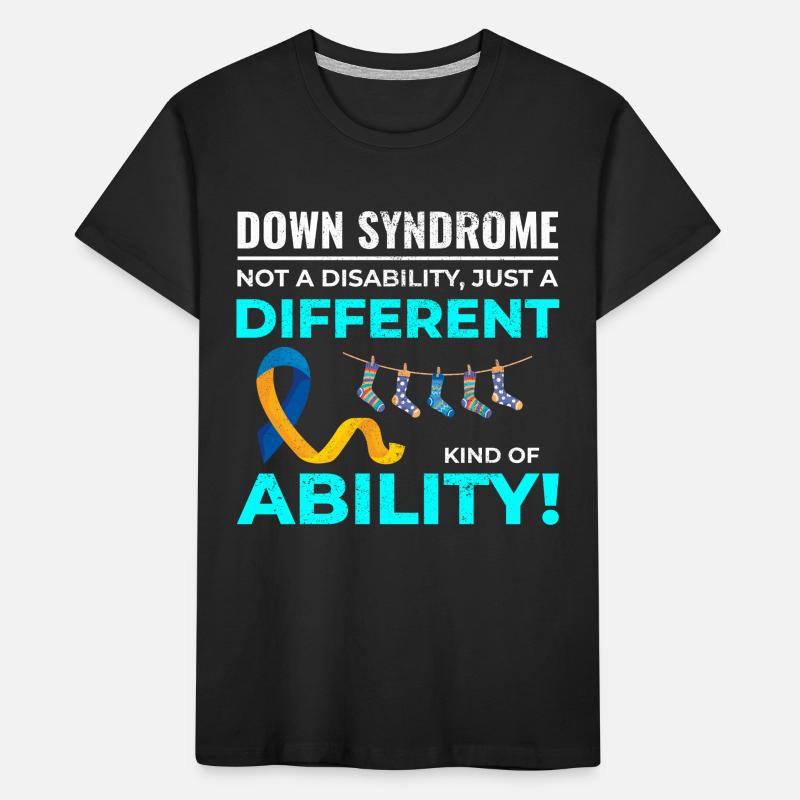 Sensibilisation au syndrome de Down Capacité différente T-shirt bio Premium Enfant