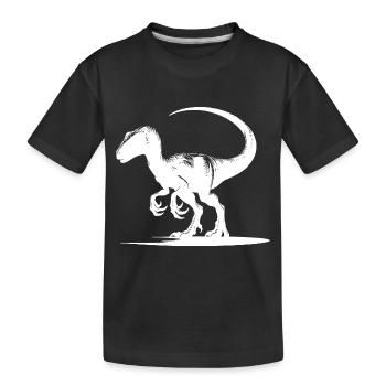 Dangereux dinosaure Dino Velociraptor - T-shirt bio Premium Enfant - noir - Devant