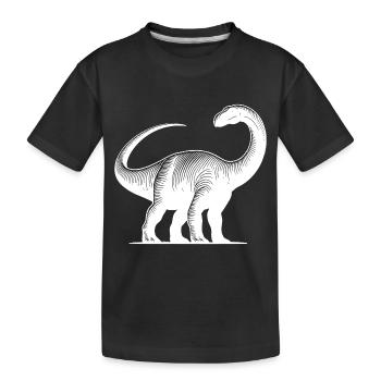 Dinosaure dinosaure dinosaure brachiosaure massif - T-shirt bio Premium Enfant - noir - Devant