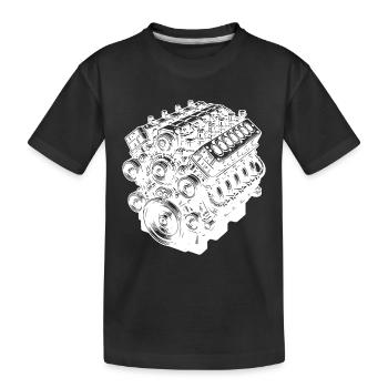 Bloc moteur Cylindre cylindre ventilateur Moteur - T-shirt bio Premium Enfant - noir - Devant