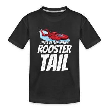 Rooster Tail Rumble : Plaisir des courses d’hydroplanes - T-shirt bio Premium Enfant - noir - Devant