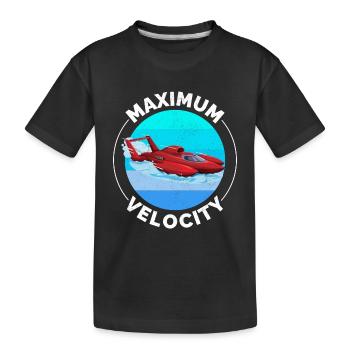 Hydroplane, Bateau, Hors-bord, Bateau à moteur - T-shirt bio Premium Enfant - noir - Devant