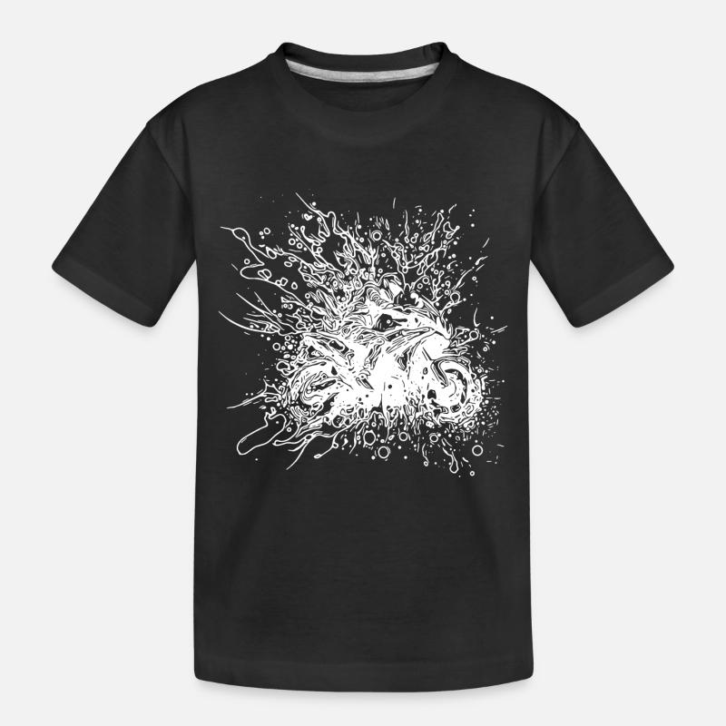 Splash Style Motorradfahrer Geländefahrt Tattoo - Kinder Premium Bio T-Shirt - Schwarz