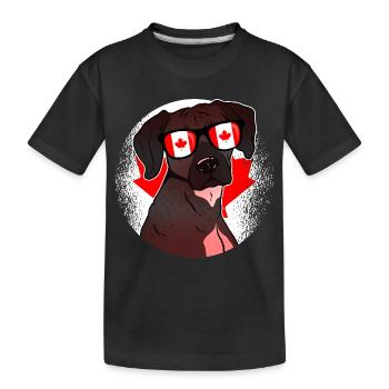 Kanada - Kinder Premium Bio T-Shirt - Schwarz - Vorne