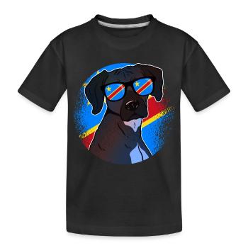 Demokratische Republik Kongo - Kinder Premium Bio T-Shirt - Schwarz - Vorne