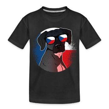 Tschechische Republik - Kinder Premium Bio T-Shirt - Schwarz - Vorne