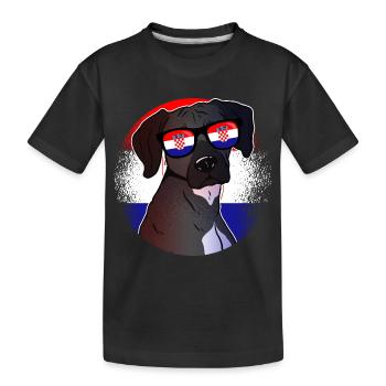 Kroatien - Kinder Premium Bio T-Shirt - Schwarz - Vorne