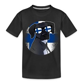 Finnland - Kinder Premium Bio T-Shirt - Schwarz - Vorne