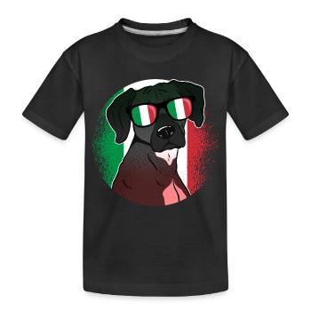 Italien - Kinder Premium Bio T-Shirt - Schwarz - Vorne
