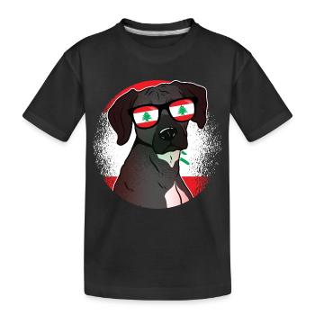 Libanon - Kinder Premium Bio T-Shirt - Schwarz - Vorne