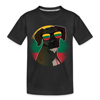 Lithuania - Kids' Premium Organic T-Shirt - black - Front