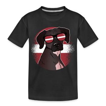 Lettland - Kinder Premium Bio T-Shirt - Schwarz - Vorne