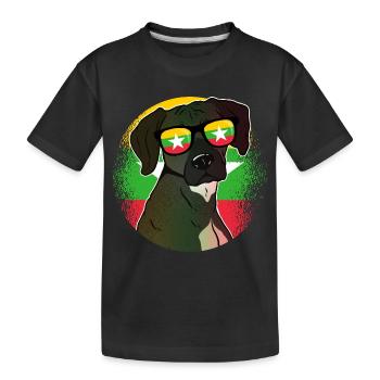 Myanmar - Kids' Premium Organic T-Shirt - black - Front