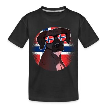 Norwegen - Kinder Premium Bio T-Shirt - Schwarz - Vorne