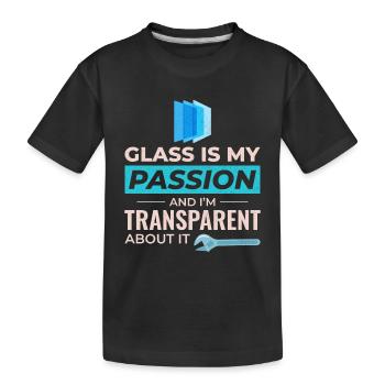 Verglaser Fenster Glasbeschlag Monteur Glasarbeiten - Kinder Premium Bio T-Shirt - Schwarz - Vorne