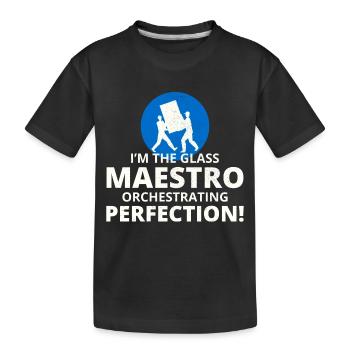Vitrier Fenêtre Verre Montage Fitter Verrerie - T-shirt bio Premium Enfant - noir - Devant