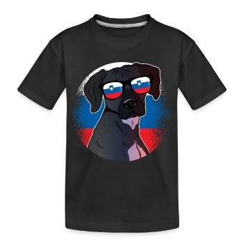 Slowenien - Kinder Premium Bio T-Shirt - Schwarz - Vorne