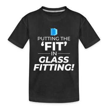 Vitrier Fenêtre Verre Montage Fitter Verrerie - T-shirt bio Premium Enfant - noir - Devant