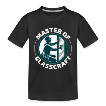 Vitrier Fenêtre Verre Montage Fitter Verrerie - T-shirt bio Premium Enfant - noir - Devant