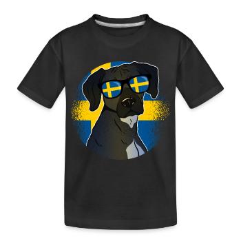 Schweden - Kinder Premium Bio T-Shirt - Schwarz - Vorne