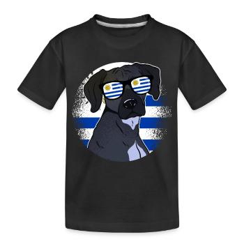 Uruguay - Kinder Premium Bio T-Shirt - Schwarz - Vorne