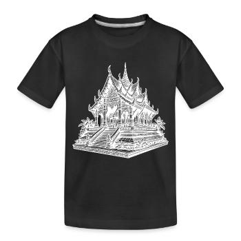 Exotique Jolie Thaïlande Temple - T-shirt bio Premium Enfant - noir - Devant