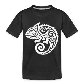 Caméléon Tattoo Écailles Creepers Déguisement - T-shirt bio Premium Enfant - noir - Devant