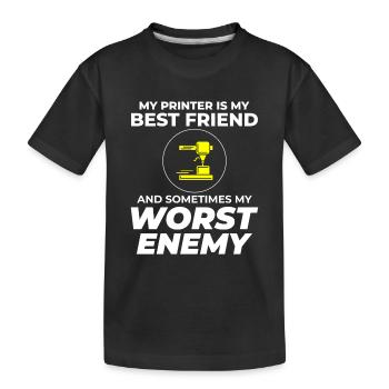 3D-Drucker 3D-Druck - Kinder Premium Bio T-Shirt - Schwarz - Vorne