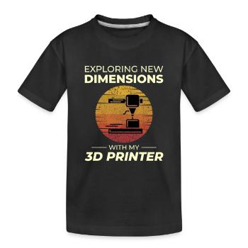 3D-Drucker 3D-Druck - Kinder Premium Bio T-Shirt - Schwarz - Vorne