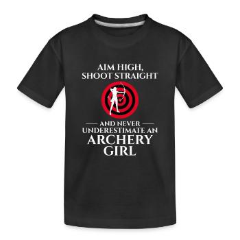 Archery Targets Archer Bullseye Shooting Sport - Kids' Premium Organic T-Shirt - black - Front