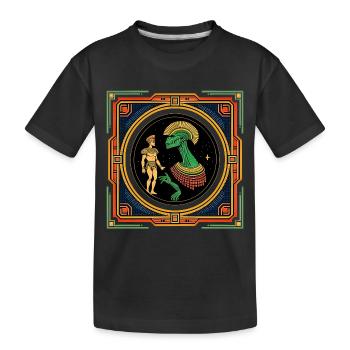 Egyptian meeting with friends - Kids' Premium Organic T-Shirt - black - Front