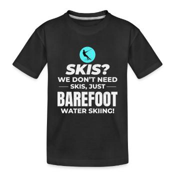 Pieds nus Ski nautique Sports extrêmes Pieds nus - T-shirt bio Premium Enfant - noir - Devant