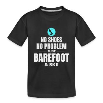 Pieds nus Ski nautique Sports extrêmes Pieds nus - T-shirt bio Premium Enfant - noir - Devant