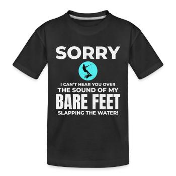 Pieds nus Ski nautique Sports extrêmes Pieds nus - T-shirt bio Premium Enfant - noir - Devant