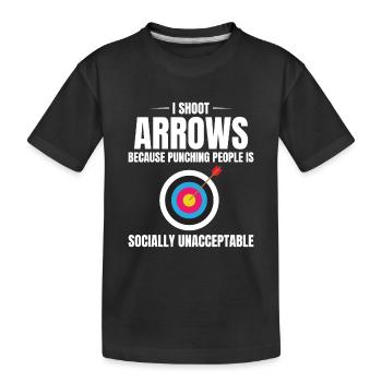 Archery Targets Archer Bullseye Shooting Sport - Kids' Premium Organic T-Shirt - black - Front