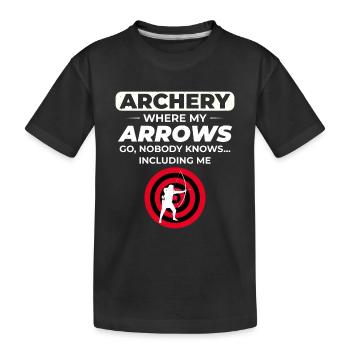 Archery Targets Archer Bullseye Shooting Sport - Kids' Premium Organic T-Shirt - black - Front