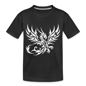 Dragon tribal de tatouage sauvage avec des ailes - T-shirt bio Premium Enfant - noir - Devant