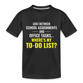 Travail Mèmes Bureau-Humour Milieu de travail Drôle - T-shirt bio Premium Enfant - noir - Devant