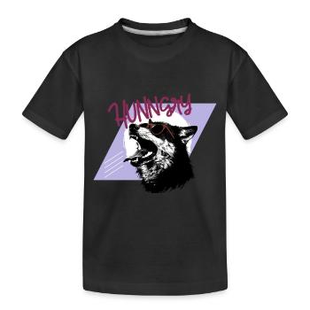 Hungry Like a Wolf - Retro 80s - Kids' Premium Organic T-Shirt - black - Front