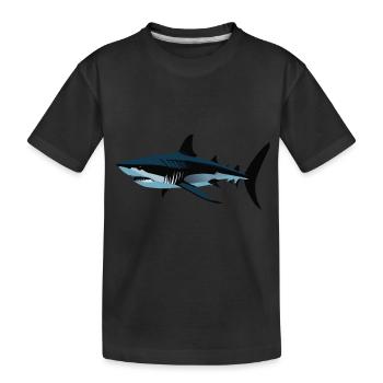 Hai - Kinder Premium Bio T-Shirt - Schwarz - Vorne