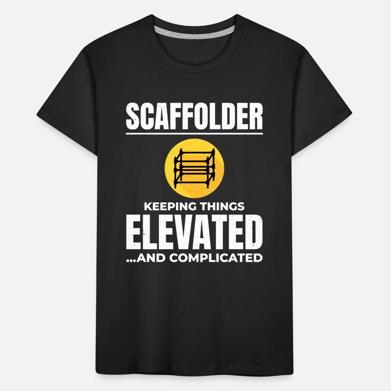 Plate-forme d’échafaudage d’échafaudage de constructeur d’échafaudages T-shirt bio Premium Enfant