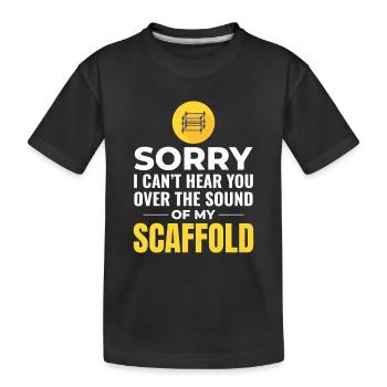 Plate-forme d’échafaudage d’échafaudage de constructeur d’échafaudages - T-shirt bio Premium Enfant - noir - Devant