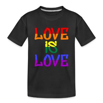 Love is Love - Kinder Premium Bio T-Shirt - Schwarz - Vorne