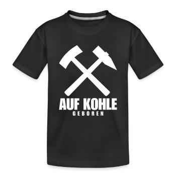 Ruhrpott Né sur le charbon Pott Bergbau - T-shirt bio Premium Enfant - noir - Devant