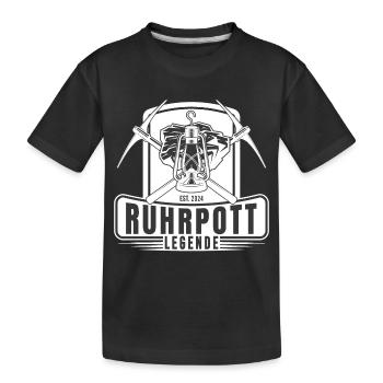 Mineur d’exploitation minière de légende de Ruhrpott - T-shirt bio Premium Enfant - noir - Devant