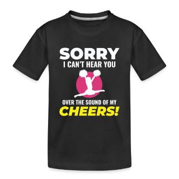 Cheerleader Cheerleading Mädchen Jubel Lustig - Kinder Premium Bio T-Shirt - Schwarz - Vorne