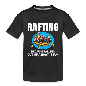 Rafting Team Raft Wildwasser Rafter Paddel Lustig - Kinder Premium Bio T-Shirt - Schwarz - Vorne