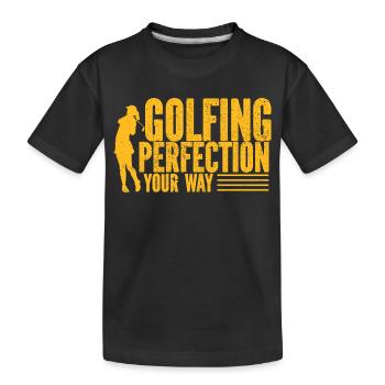 Golf - Golf Club Goldspieler Birdie Elite Luxury - T-shirt bio Premium Enfant - noir - Devant