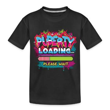 Alerte puberté graffiti urbain - T-shirt bio Premium Enfant - noir - Devant